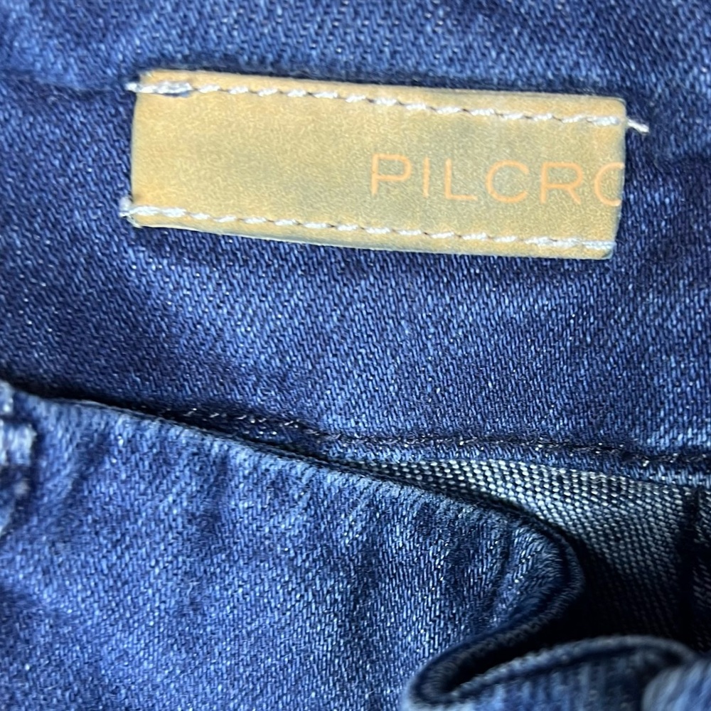 Anthropologie Jeans Womens 28 Pilcro The Skipper Wide Leg Raw Hem High Waisted - Picture 8 of 11